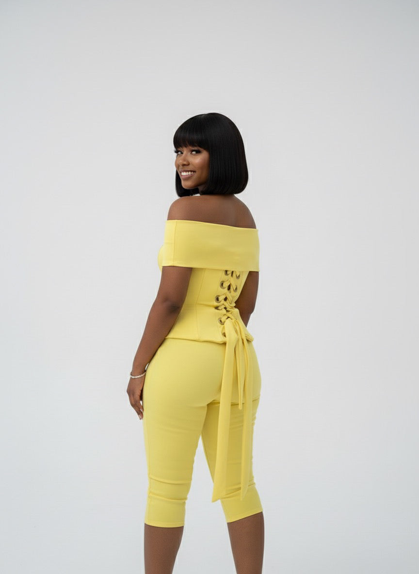 Lemon Corset (Off the shoulder)