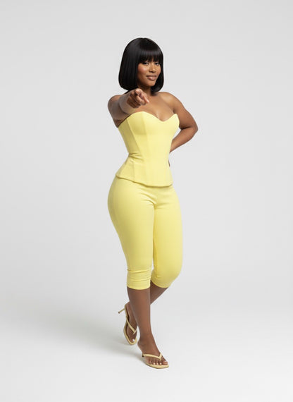 Lemon Capri Pants