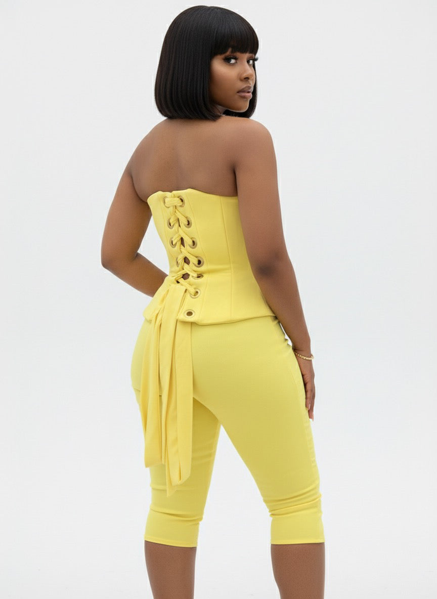 Lemon Capri Pants