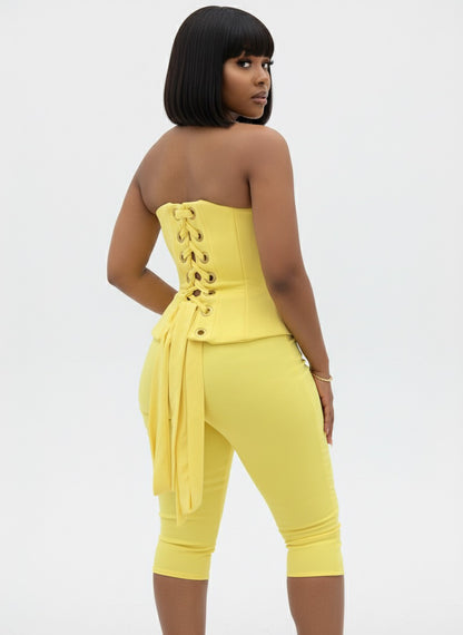 Lemon Capri Pants