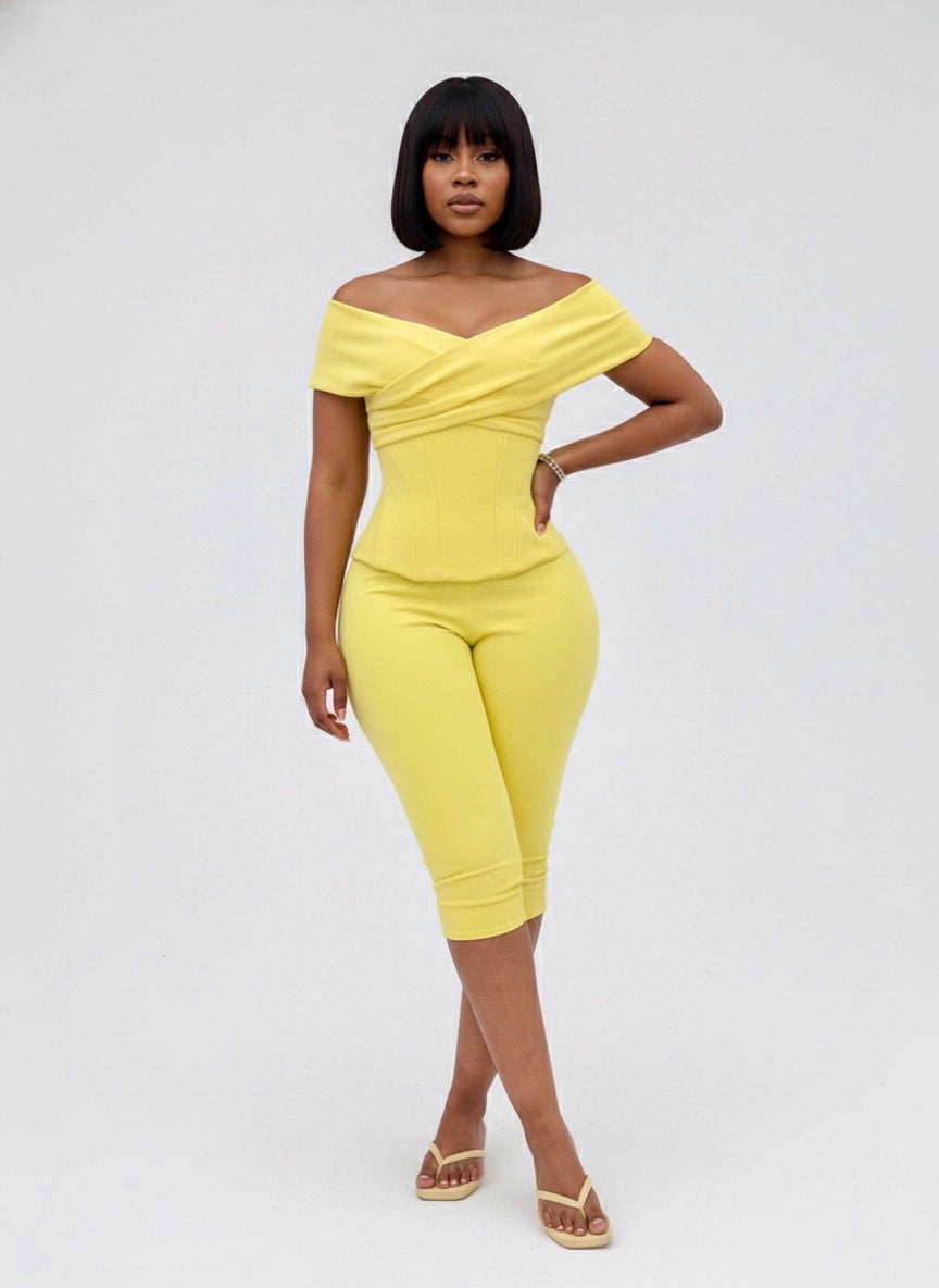 Lemon Corset (Off the shoulder)