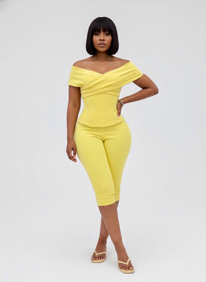 Lemon Corset (Off the shoulder)