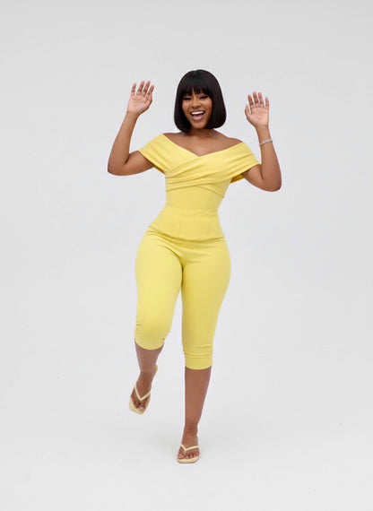 Lemon Capri Pants