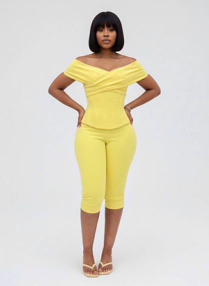 Lemon Corset (Off the shoulder)