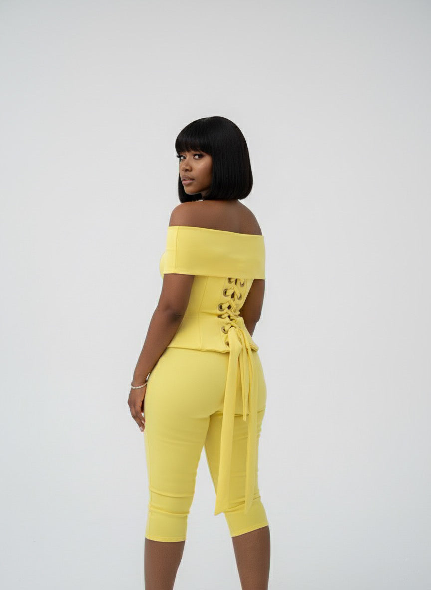 Lemon Capri Pants