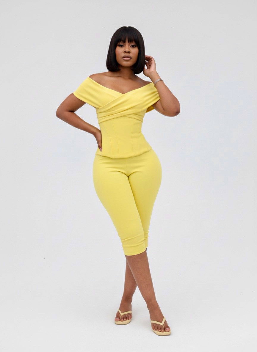 Lemon Corset (Off the shoulder)